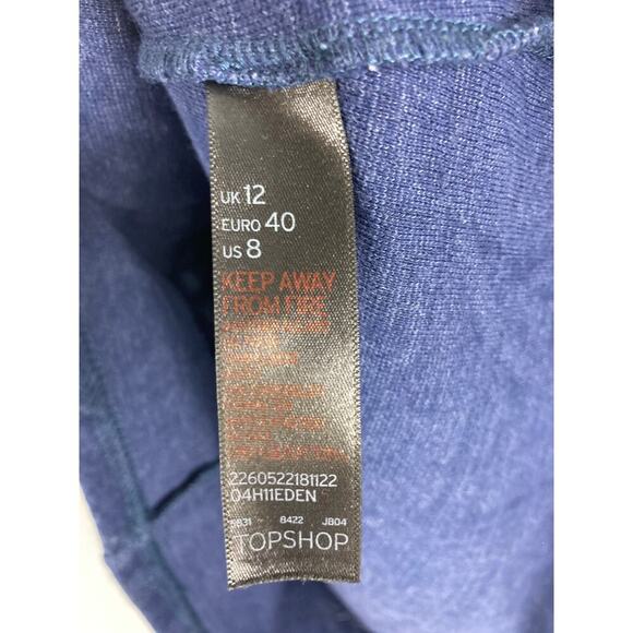 Topshop Paisley Print Knit Tshirt Size 8 - Picture 4 of 5